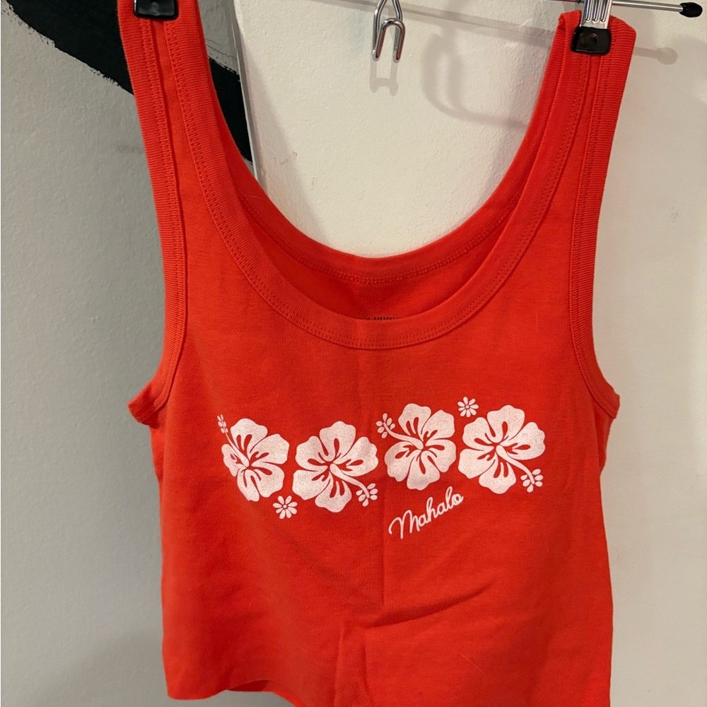 Billabong women's burnt Red crop Tank Top